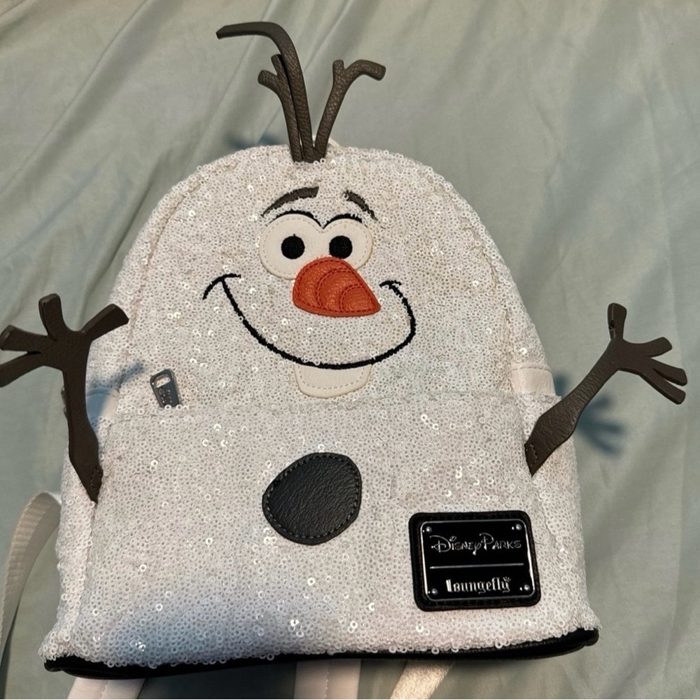 Loungefly Olaf Sequin Mini Backpack - image 1